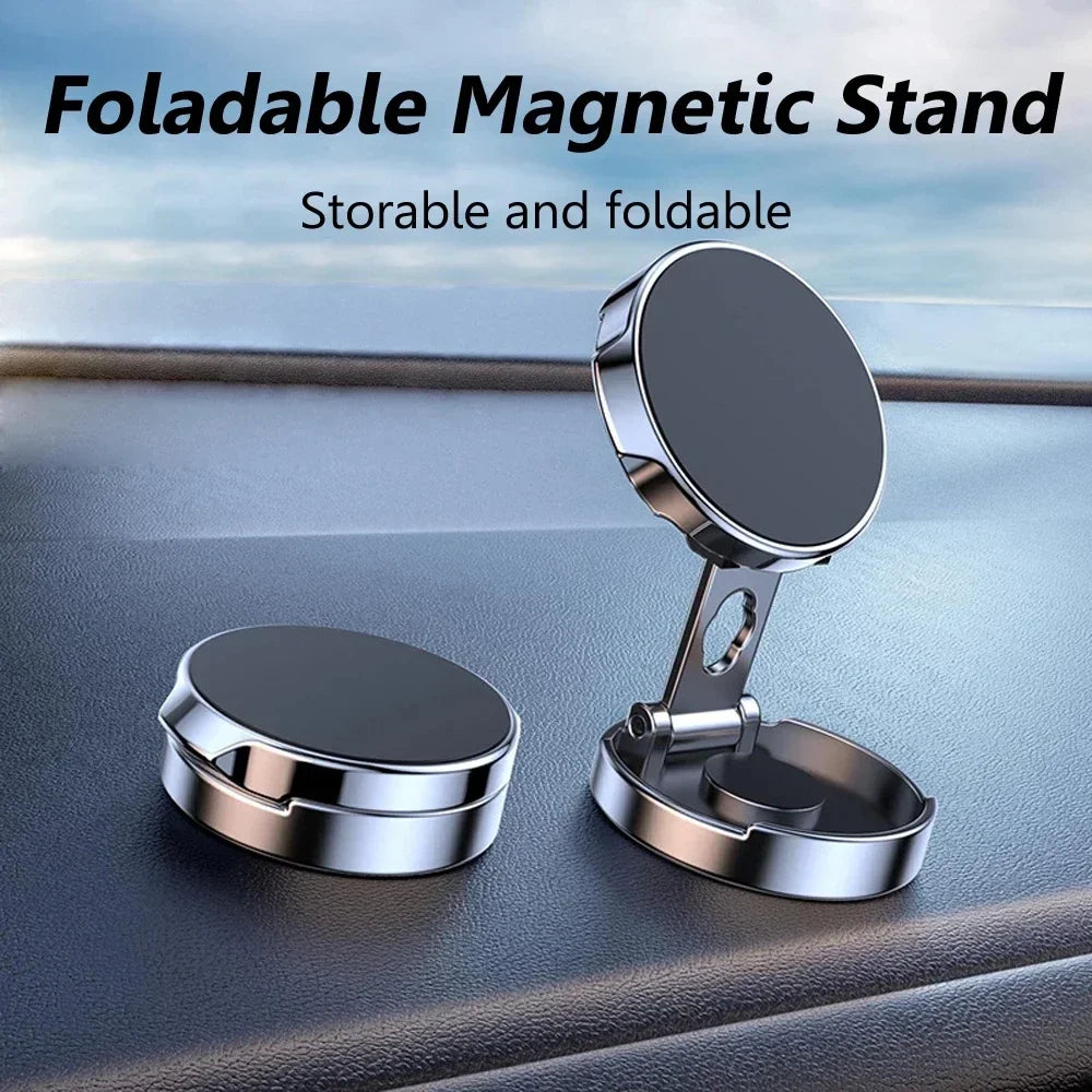 2025 Mobile Phone Stand Holder Strong Magnetic Foldable Car Phone Holder 720°  Rotation Round Bracket iphone accessories Android