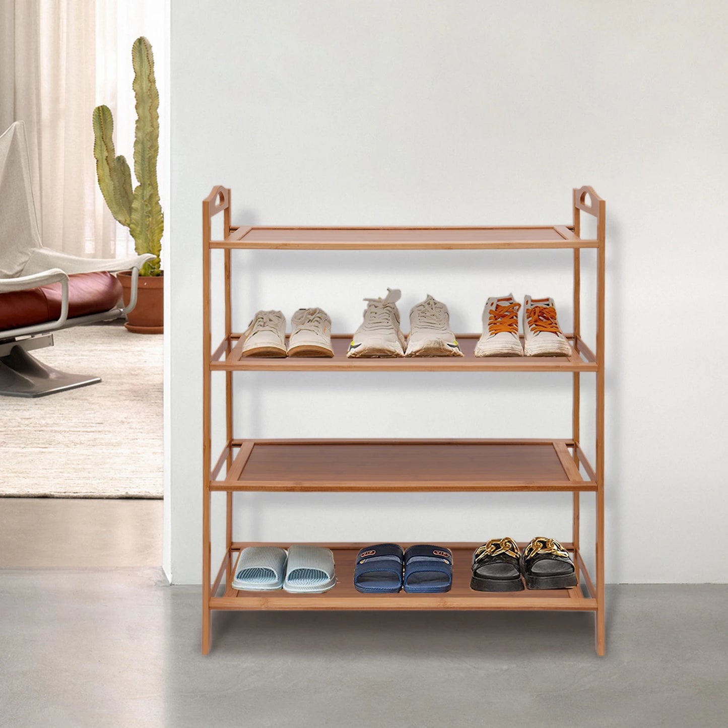 Bamboo Shoe Storage Rack