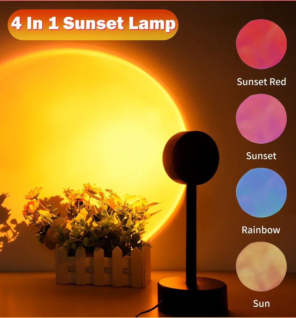 Sunset Light LED Rainbow Neon Night Lamp