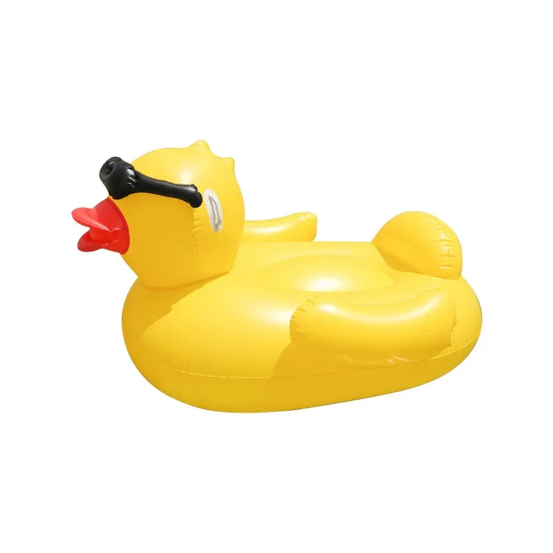 Yellow Duck Giant Inflatable Water Floating Seat PVC Thickened Swimming Bed for Kids And Adults Outdoor Summer Water Toy