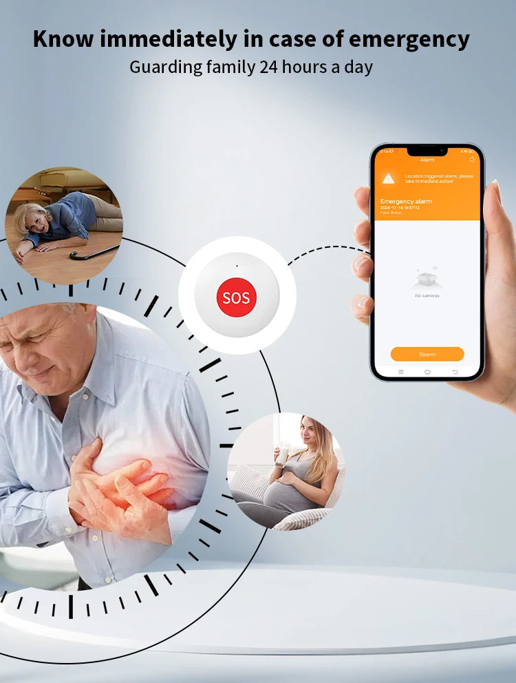 SOS Panic Call Button Share with Family App Emergency Alarm