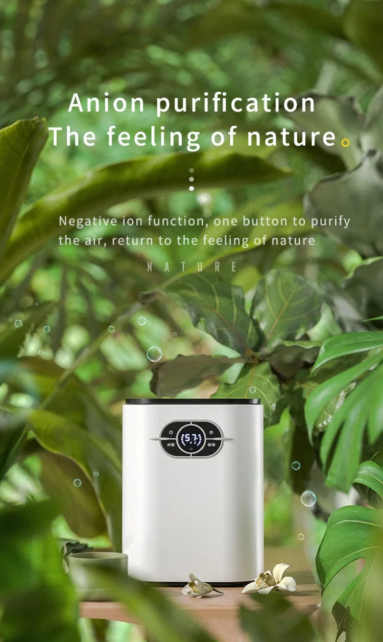 1200ML Household Dehumidifier Electronic Air Drying Machine Moisture-Proof for 21-30㎡ Area 100-240V with Low Noise ≤50dB