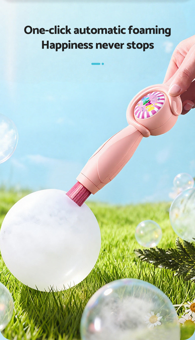 Smoke Bubble Machine Elastic Bubble Wand Interactive Party Colorful Lighting Bubbles
