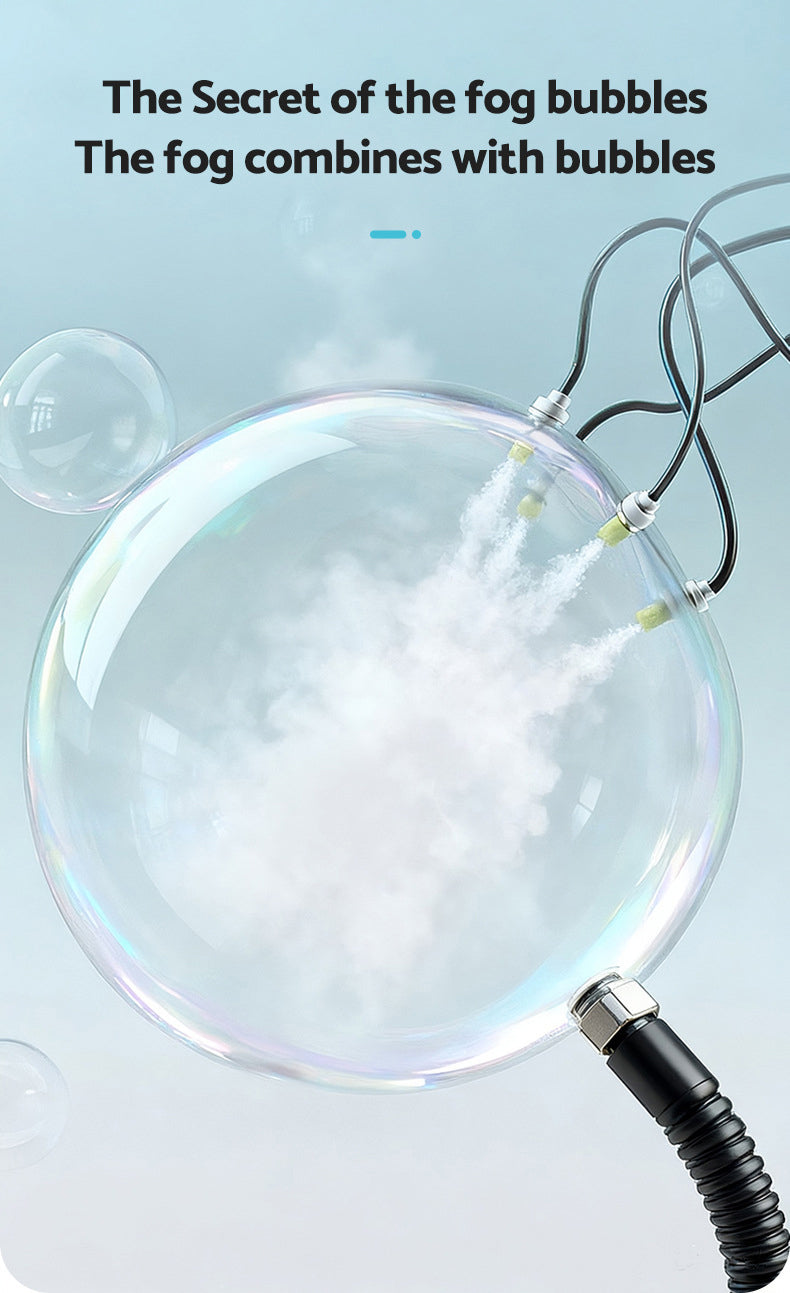Smoke Bubble Machine Elastic Bubble Wand Interactive Party Colorful Lighting Bubbles