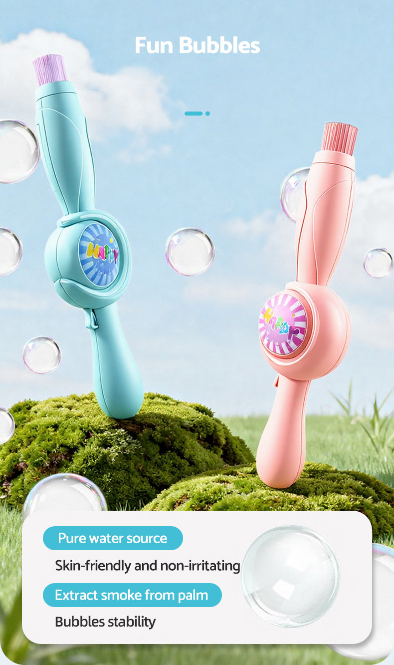 Smoke Bubble Machine Elastic Bubble Wand Interactive Party Colorful Lighting Bubbles