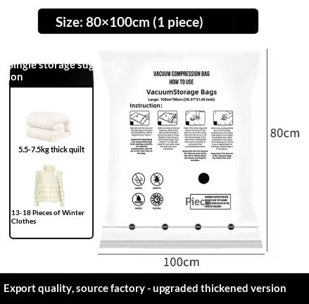 Black Transparent Vacuum Compression Storage Bags For Packing