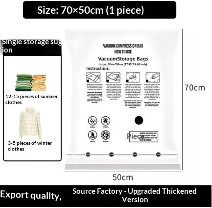 Black Transparent Vacuum Compression Storage Bags For Packing