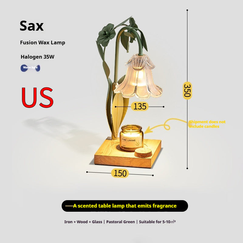 Pastoral Style Candle Lamp Bedroom Bedside Table Lamp