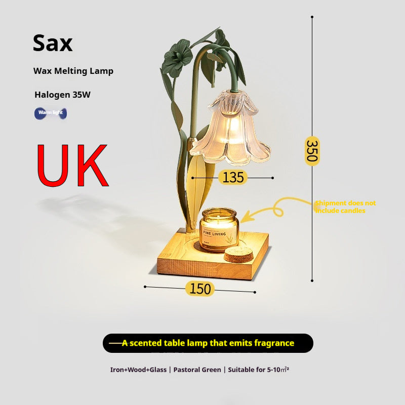 Pastoral Style Candle Lamp Bedroom Bedside Table Lamp