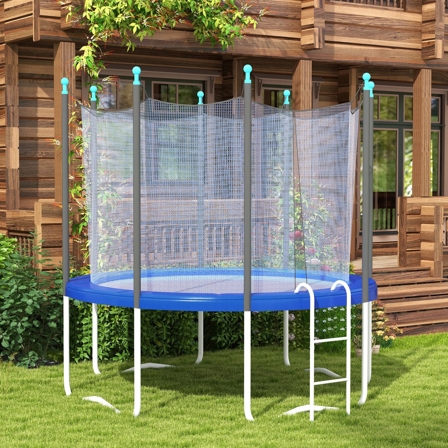 12FT Trampoline Spring Cover, Safety Trampoline Pad Replacement, Waterproof and Tear Resistant, All Weather Trampoline Accessories, Blue