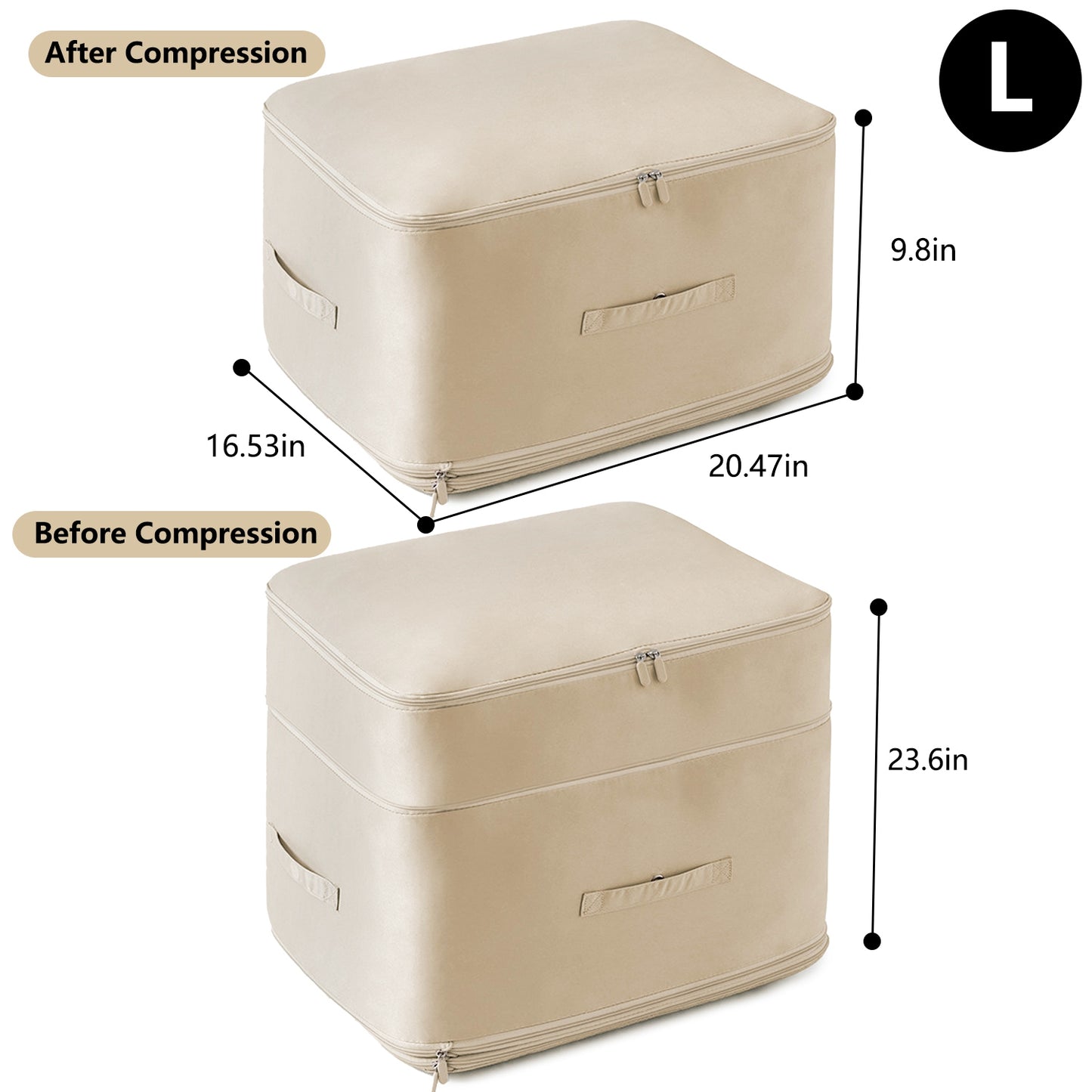 1Pc Foldable Storage Bag For Comforter Quilt Blanket Clothes Season Changing Organization Pillows Beddings With Dual Zippers