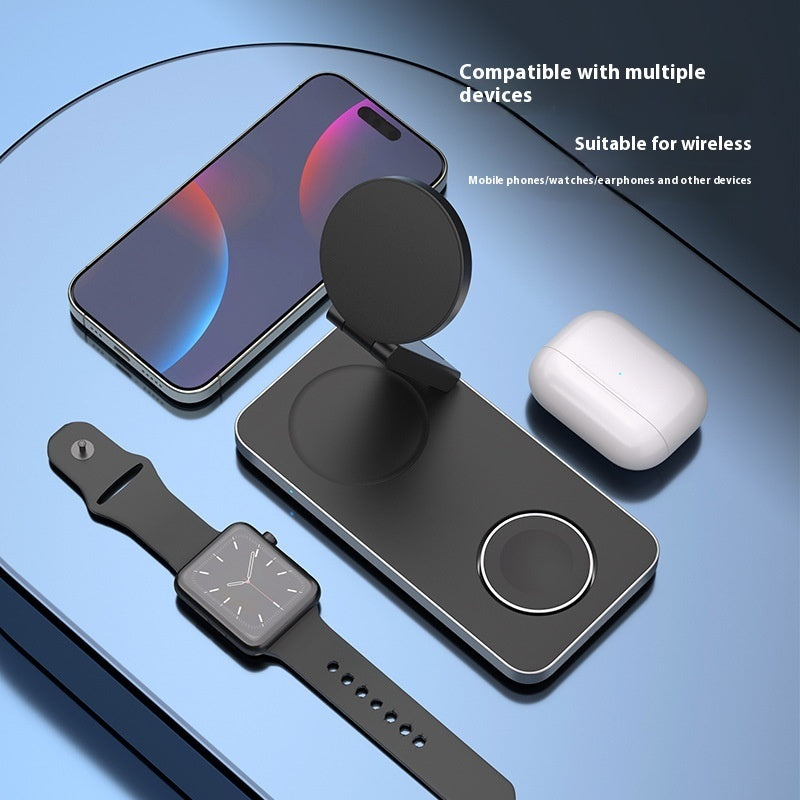 Household Solid Color Simple 4-in-1 Magnetic Wireless Charger