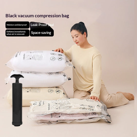 Black Transparent Vacuum Compression Storage Bags For Packing